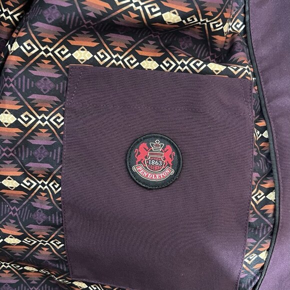 Pendleton Women's Tape Seam Hooded Rain Jacket Purple Medium Outdoor Winter Zip - Picture 12 of 12